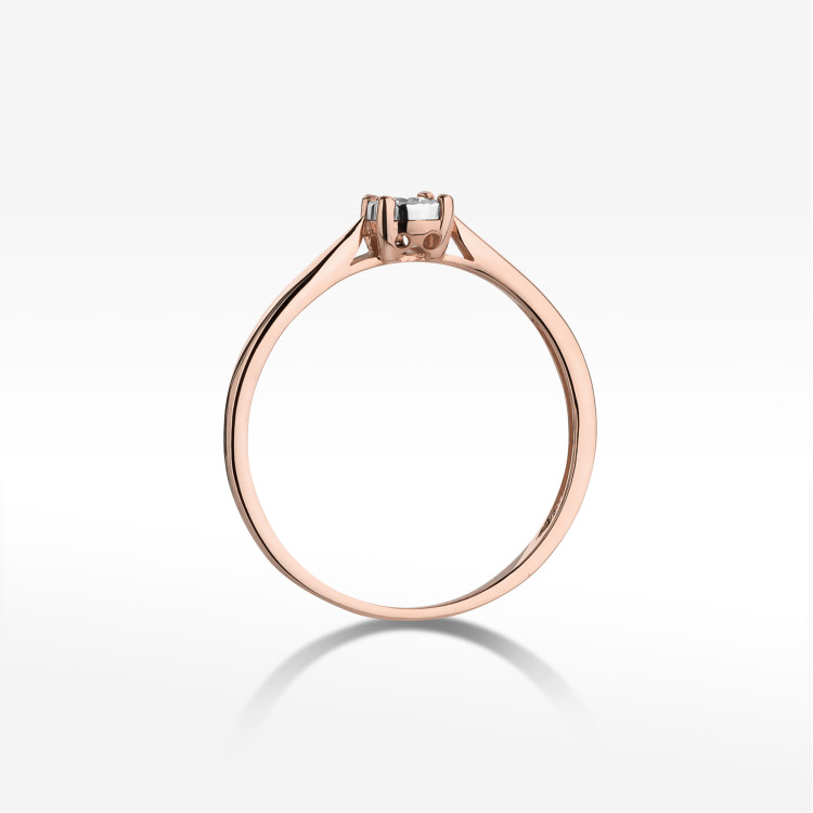 Pierścionek W0461 Diament 0,08ct różowe złoto