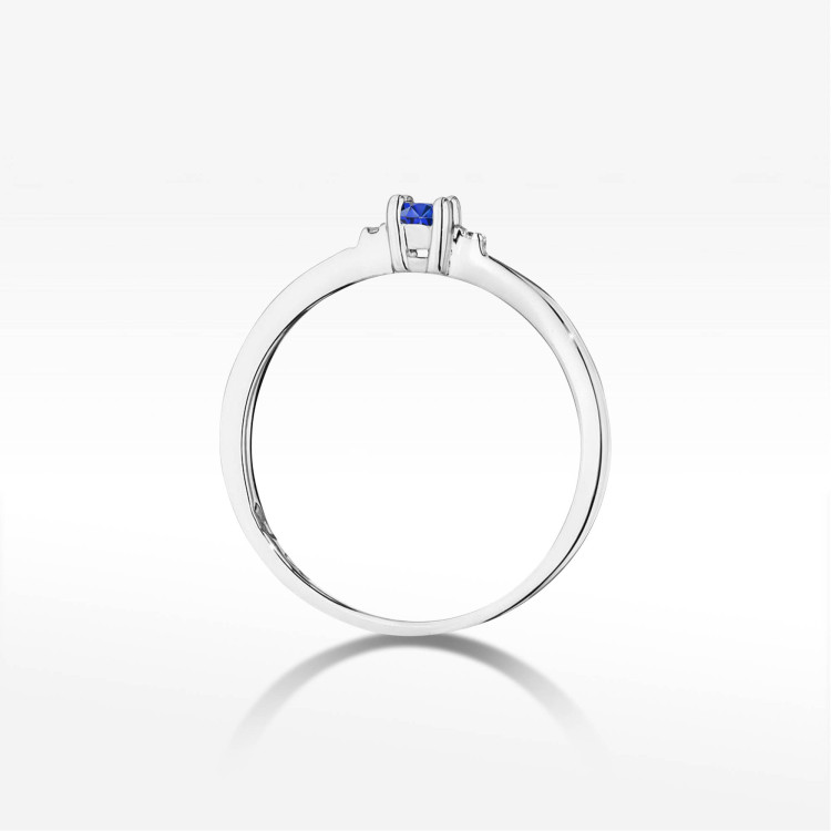 Pierścionek W0464 Szafir 0,15ct białe złoto