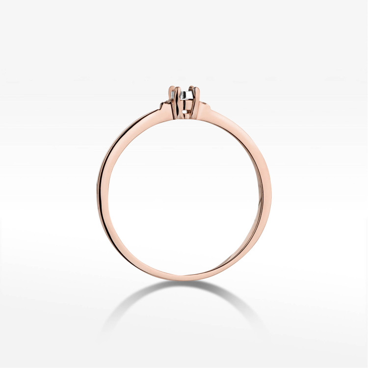 Pierścionek W0464 Diament 0,01ct różowe złoto