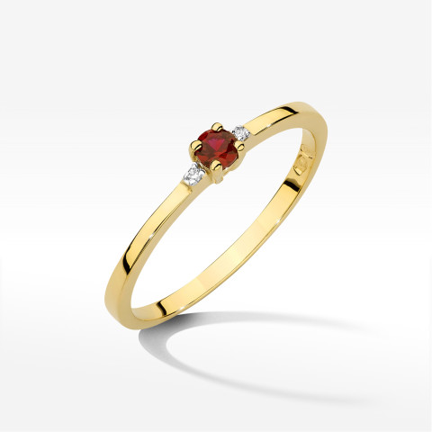Pierścionek W0464 Rubin 0,15ct żółte złoto