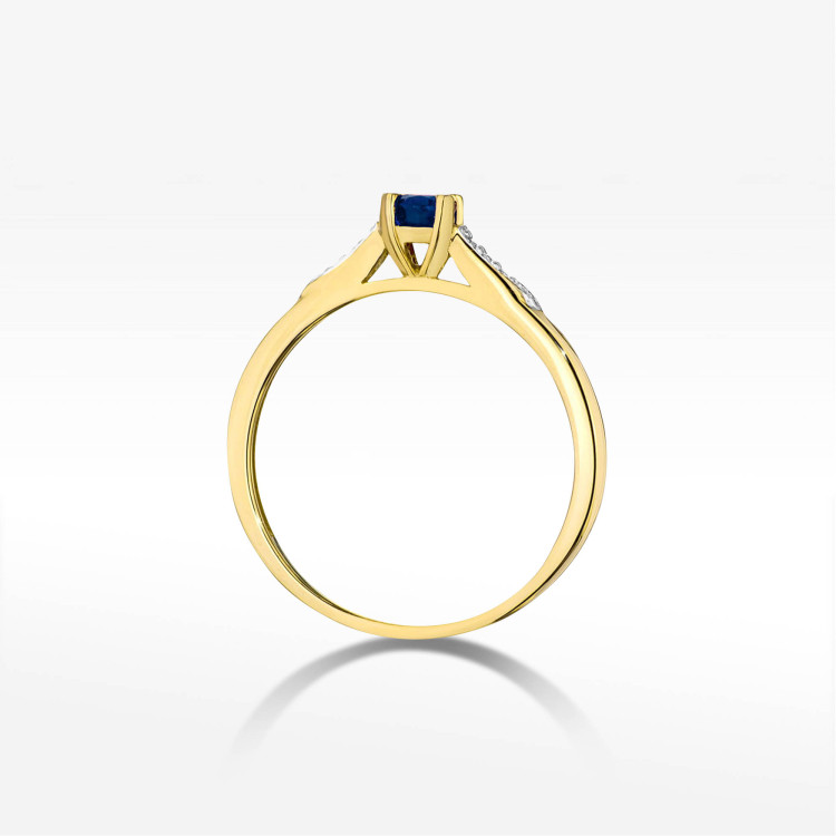 Pierścionek W0466 Szafir 0,33ct żółte złoto