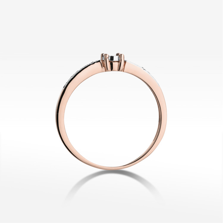 Pierścionek W0467 Diament 0,07ct różowe złoto