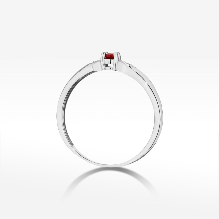 Pierścionek PV-173 Rubin 0,15ct białe złoto