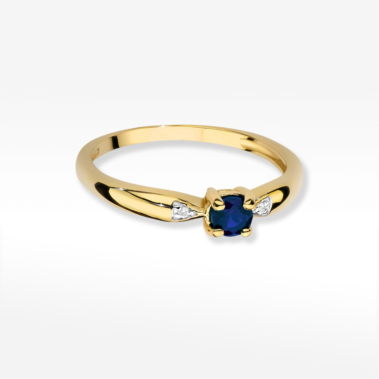 Pierścionek PV-173 Szafir 0,15ct żółte złoto