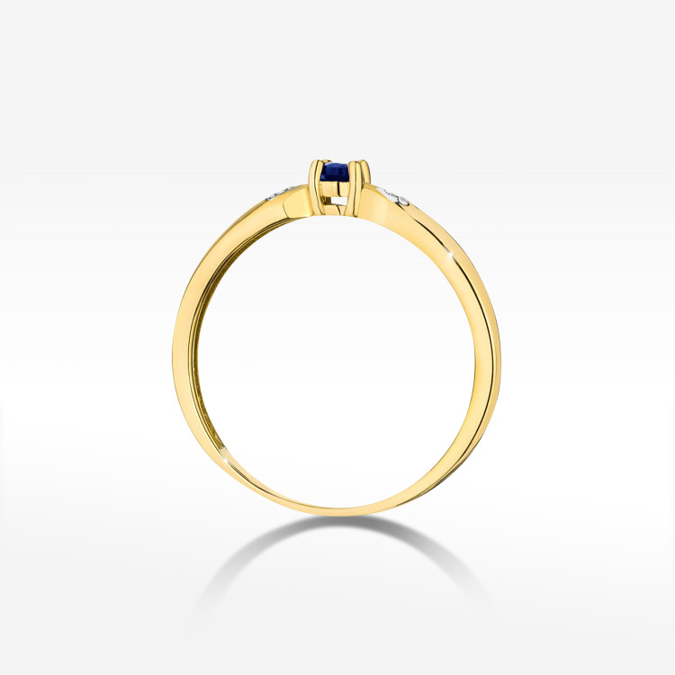Pierścionek PV-173 Szafir 0,15ct żółte złoto