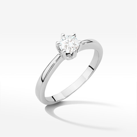 Pierścionek W0482 Diament 0,40ct białe złoto
