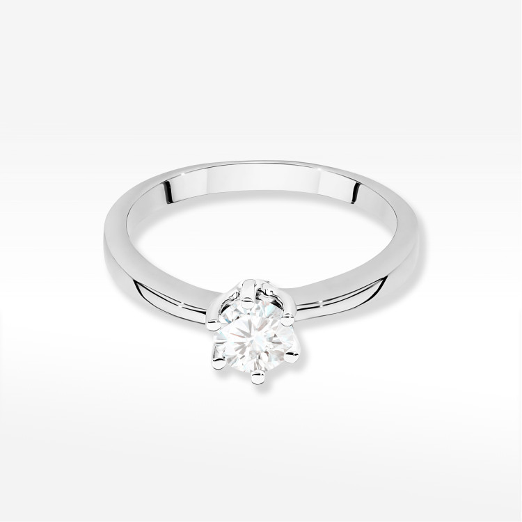 Pierścionek W0482 Diament 0,40ct białe złoto