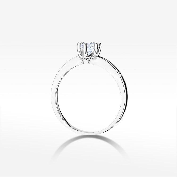 Pierścionek W0482 Diament 0,40ct białe złoto