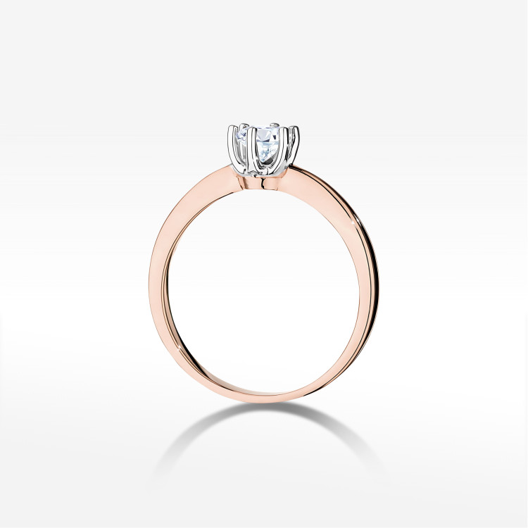 Pierścionek W0482 Diament 0,40ct różowe złoto