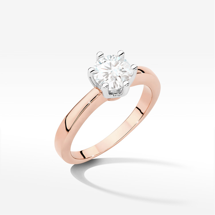 Pierścionek W0482 Diament 0,70ct różowe złoto