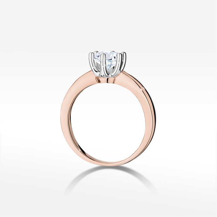 Pierścionek W0482 Diament 0,70ct różowe złoto
