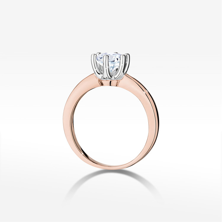 Pierścionek W0482 Diament 1,00ct różowe złoto