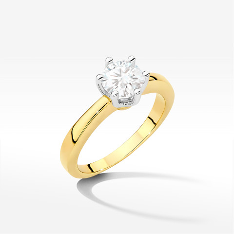 Pierścionek W0482 Diament 0,70ct żółte złoto