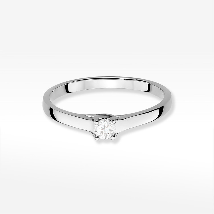 Pierścionek W0506 Diament 0,12ct białe złoto