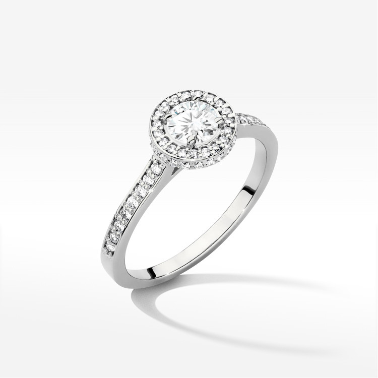 Pierścionek W0508 Diament 0,87ct białe złoto