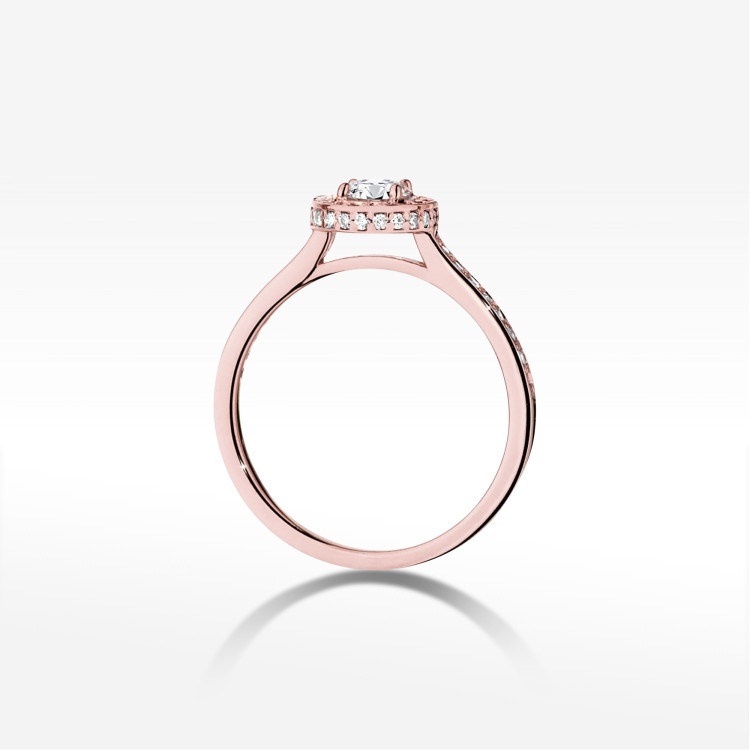 Pierścionek W0508 Diament 0,87ct różowe złoto