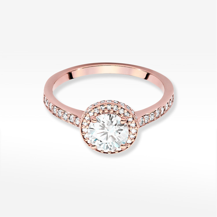 Pierścionek W0508 Diament 1,08ct różowe złoto