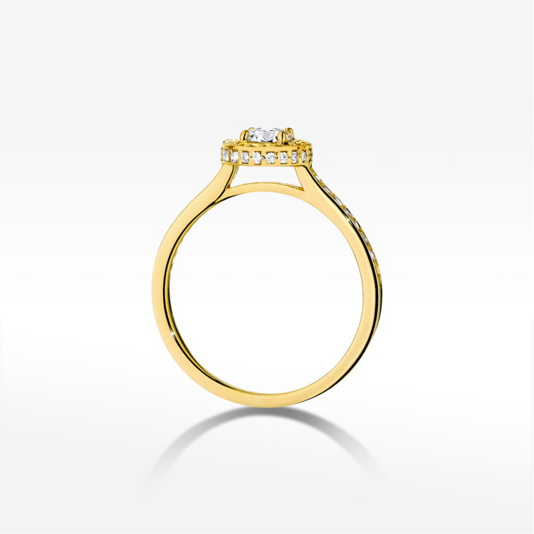 Pierścionek W0508 Diament 0,87ct żółte złoto