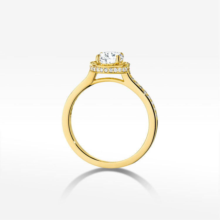 Pierścionek W0508 Diament 1,08ct żółte złoto