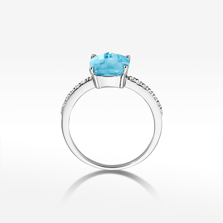 Pierścionek W0511 Topaz Swiss 2,07ct białe złoto