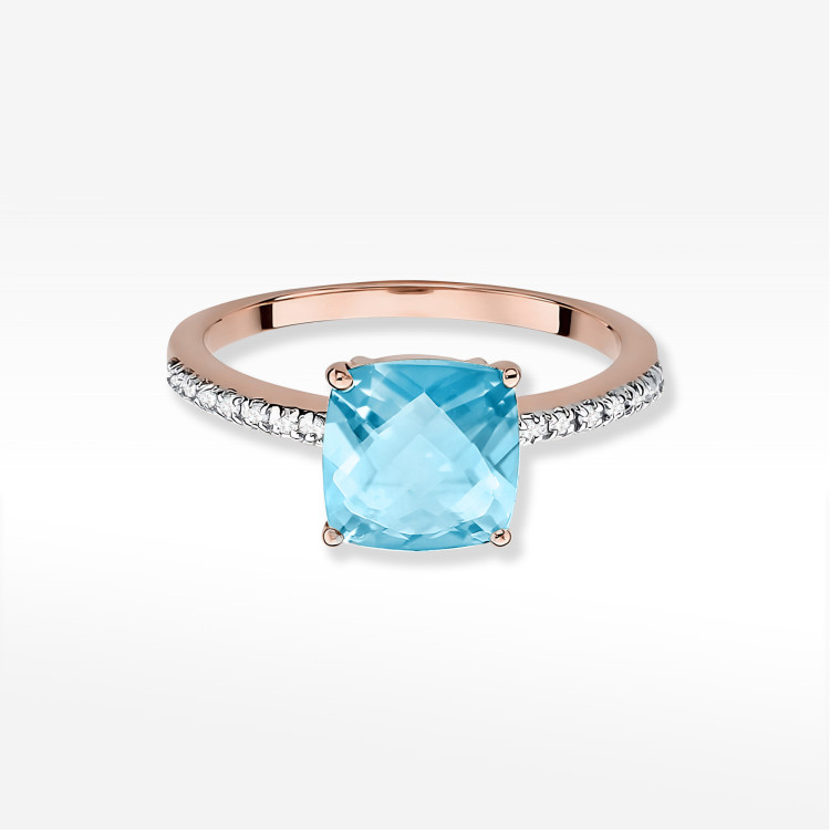 Pierścionek W0511 Topaz Swiss 2,07ct różowe złoto