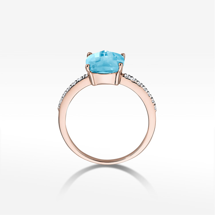 Pierścionek W0511 Topaz Swiss 2,07ct różowe złoto