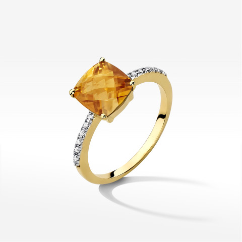 Pierścionek W0511 Cytryn 2,07ct żółte złoto