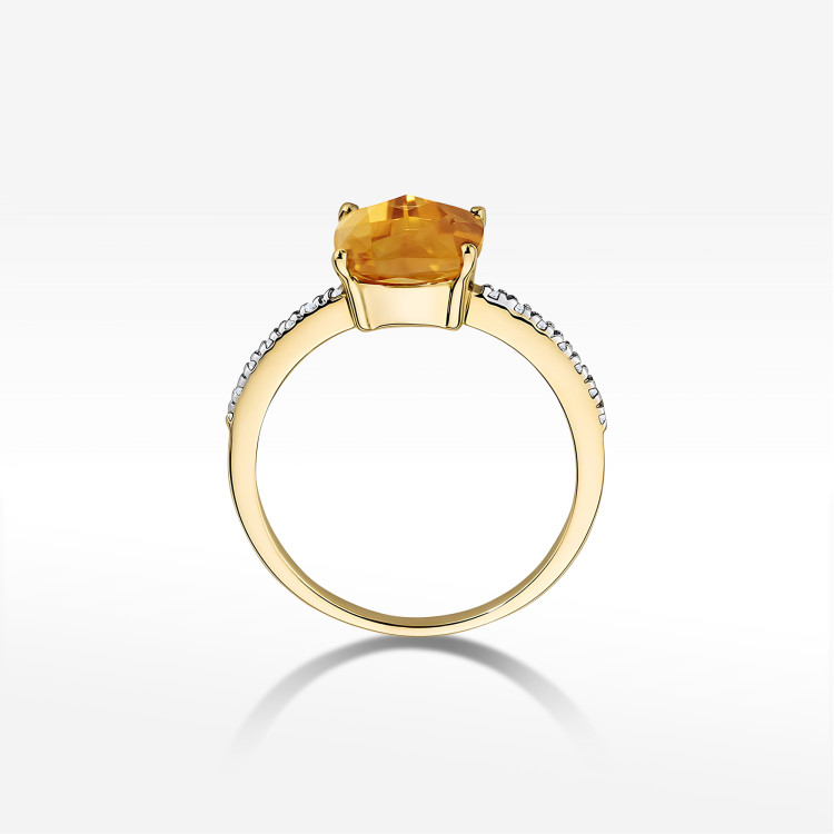 Pierścionek W0511 Cytryn 2,07ct żółte złoto