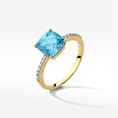 Pierścionek W0511 Topaz Swiss 2,07ct żółte złoto