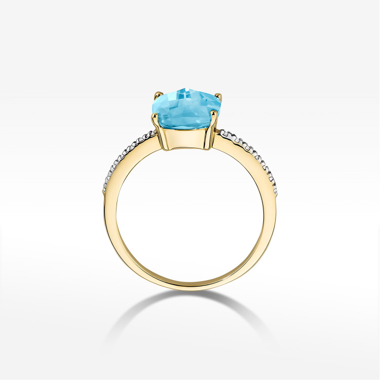 Pierścionek W0511 Topaz Swiss 2,07ct żółte złoto