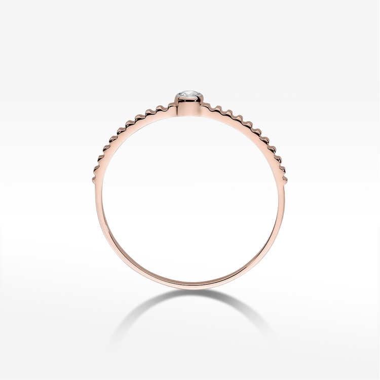 Pierścionek W0512 Diament 0,04ct różowe złoto