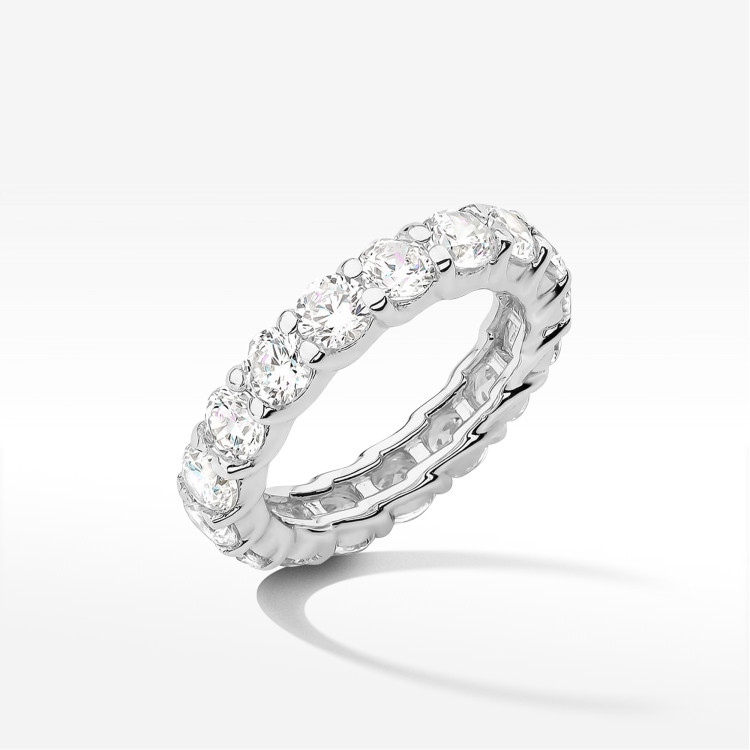 Pierścionek z diamentami 3.20ct - 3.80ct białe złoto W0516