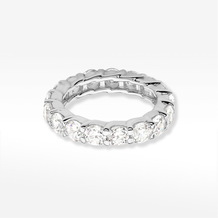 Pierścionek z diamentami 3.20ct - 3.80ct białe złoto W0516