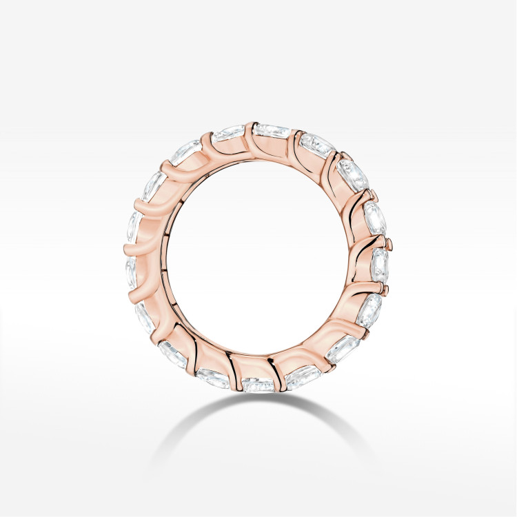 Pierścionek z diamentami 3.20ct - 3.80ct różowe złoto W0516