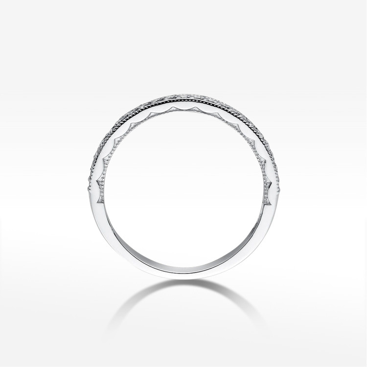 Pierścionek z białego złota z diamentami - próba 585 0,105CT W-521B