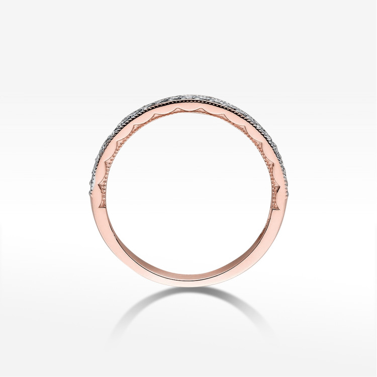 Pierścionek z diamentami 0.105ct różowe złoto W0521