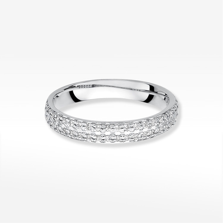 Pierścionek z diamentami 0,23ct białe złoto W0522