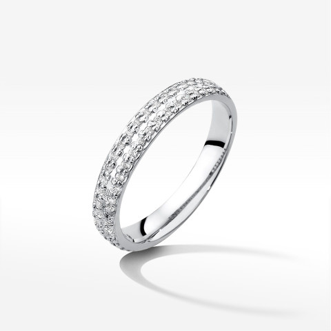 Pierścionek z diamentami 0,23ct białe złoto W0522
