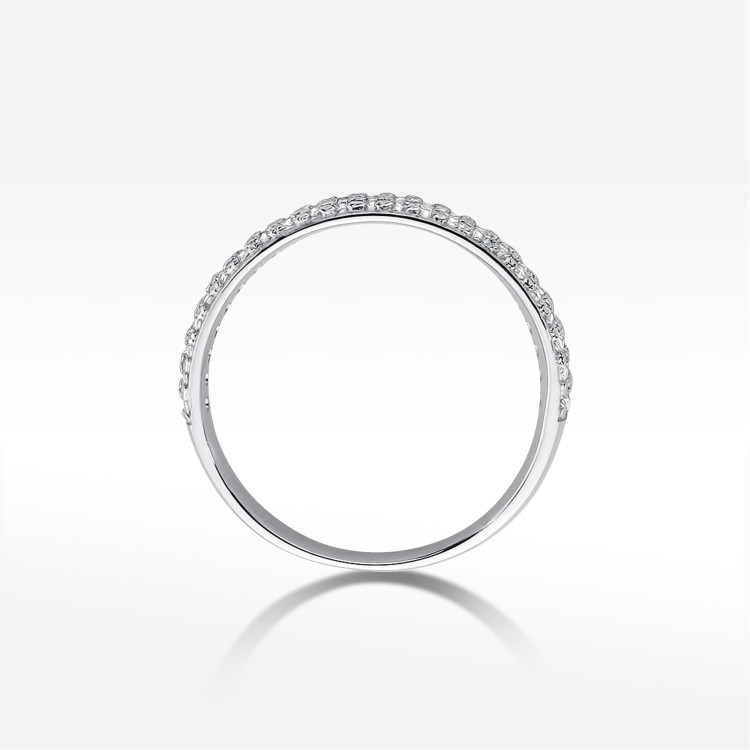 Pierścionek z diamentami 0,23ct białe złoto W0522