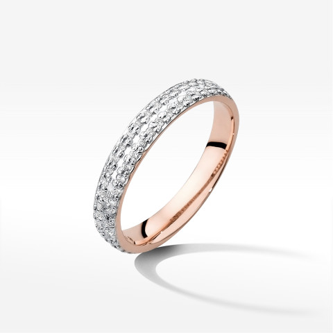 Pierścionek z diamentami 0,23ct różowe złoto W0522