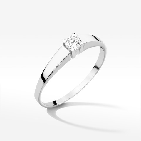 Pierścionek W0524 Diament 0,20ct białe złoto
