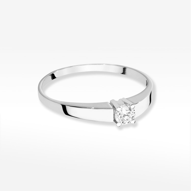 Pierścionek W0524 Diament 0,20ct białe złoto