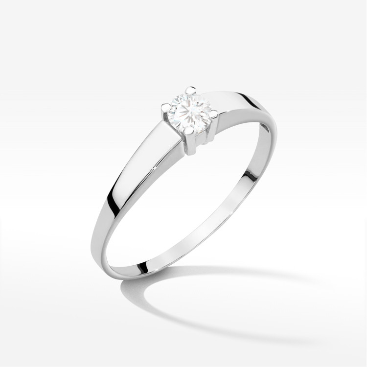 Pierścionek W0524 Diament 0,25ct białe złoto
