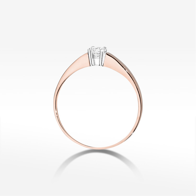 Pierścionek W0524 Diament 0,20ct różowe złoto