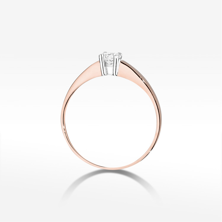 Pierścionek W0524 Diament 0,25ct różowe złoto