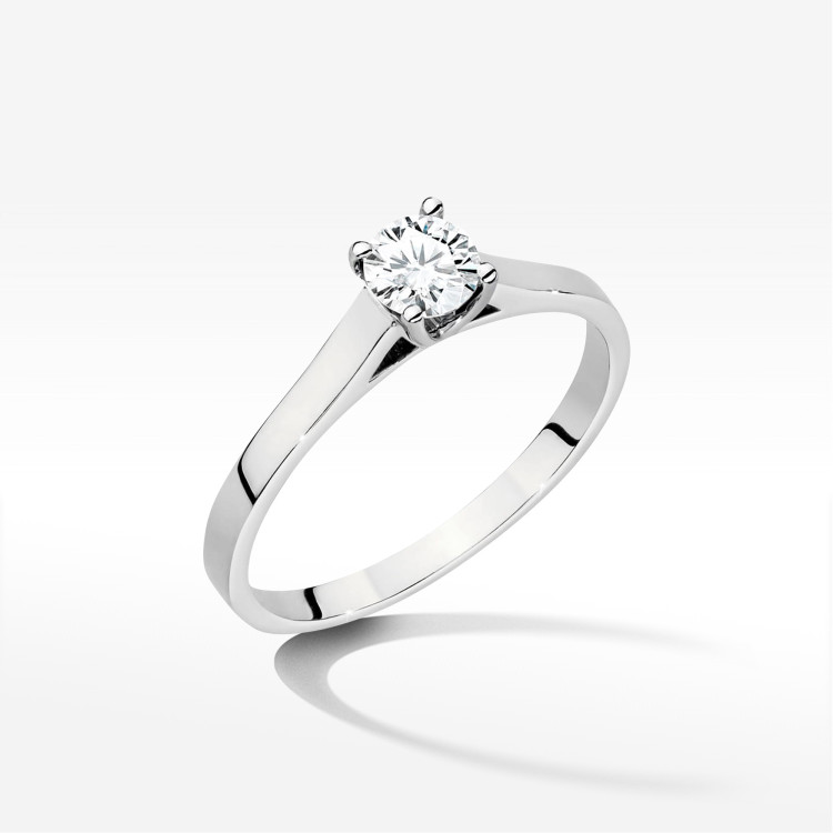 Pierścionek W0526 Diament 0,50ct białe złoto