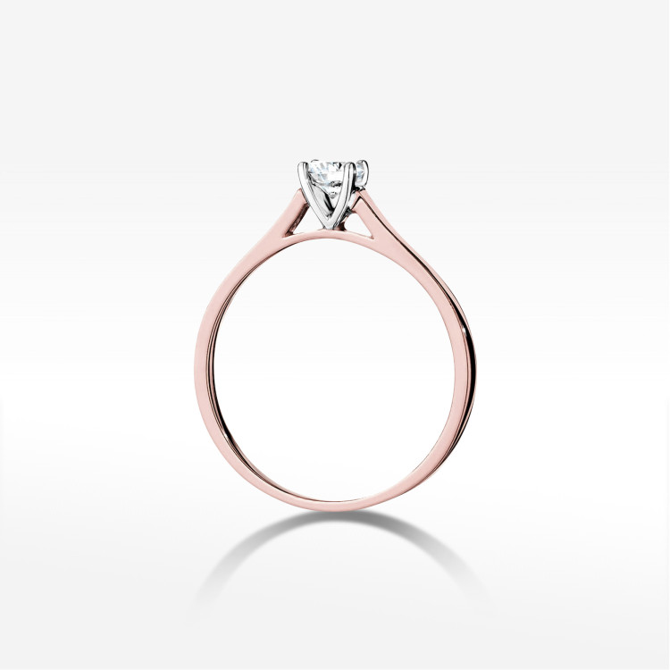 Pierścionek W0526 Diament 0,50ct różowe złoto