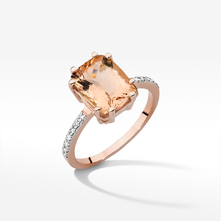 Pierścionek W0527 Morganit 2,87ct różowe złoto