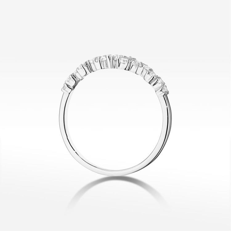 Pierścionek z diamentami 0,326ct białe złoto W0528