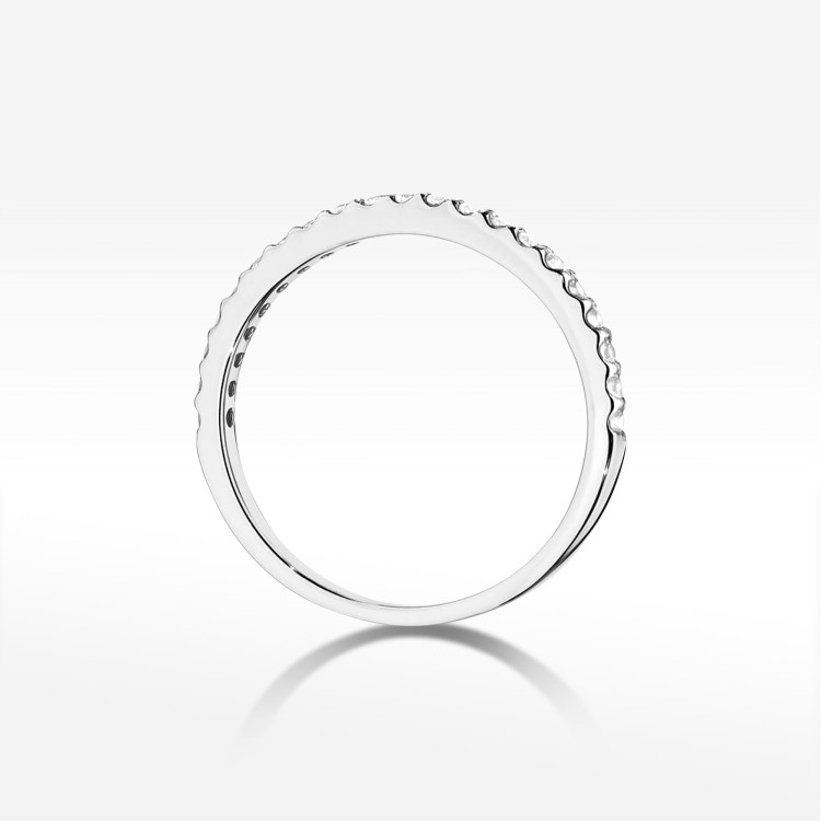 Pierścionek z diamentami 0,181ct białe złoto W0531
